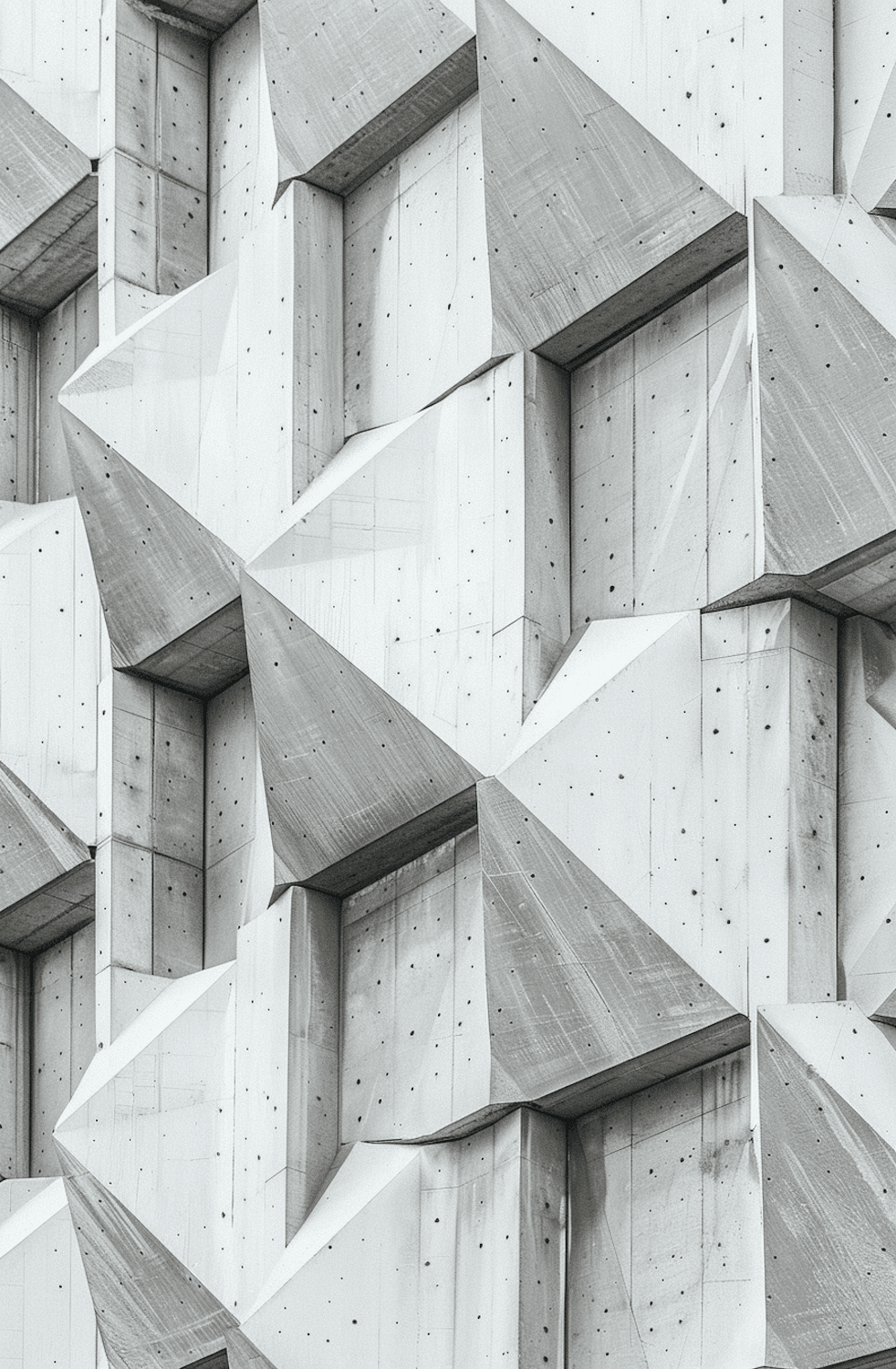 Quay Fourteen, a faceted precast concrete facade casting angular shadows